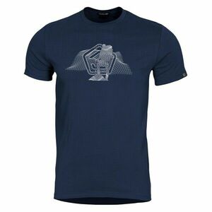 Pentagon Tricou bărbătesc cu mânecă scurtă Wireframe, albastru închis imagine