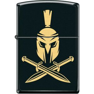 Brichetă Zippo Benzină Helmet with Crossed Swords, neagră imagine