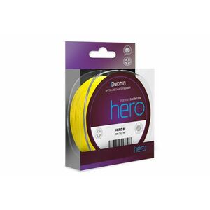 Fir Textil Delphin HERO 8, Galben Fluo, 1000m (Diametru fir: 0.20 mm) imagine