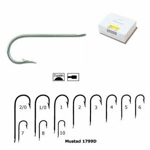 Carlig Mustad tija lunga protectie anticoroziva 1799D - pachet 100buc (Marime Carlige: Nr. 4) imagine