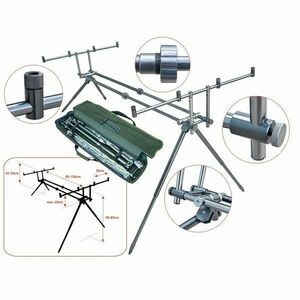 Rod Pod 4 lansete aluminiu Baracuda RP 3 imagine