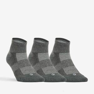 SET DE 3 PERECHI DE ȘOSETE MEDII DE TENIS DECATHLON RS 500 GRI imagine