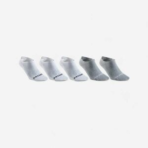 Set 5 Perechi Șosete scurte Artengo RS160 Alb-Gri imagine