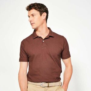 Tricou Polo Golf Bumbac și poliester MW500 Maro Bărbați imagine