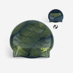 Cască înot silicon SPEEDO DRIZZLE Negru-Galben reversibilă imagine
