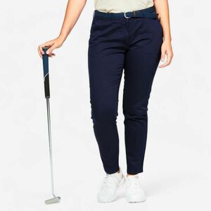 Pantalon chino golf bumbac MW500 Bleumarin Damă imagine