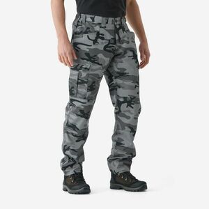 Pantalon cargo rezistent Stepă 500 Camuflaj Negru imagine