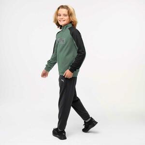 Trening din poliester Puma Educație fizică Verde și Negru Băieți imagine