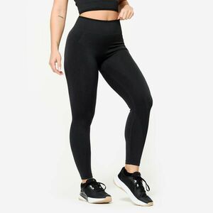 Colanți seamless Bodybuilding Negru Damă imagine