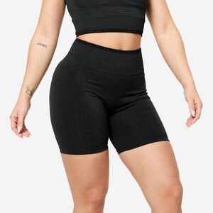 Pantalon scurt seamless Bodybuilding Negru Damă imagine