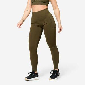Colanți seamless efect push-up cu talie înaltă Verde Kaki Damă imagine