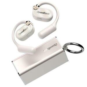 Casti alergare True Wireless OpenROck X, Open-Ear, Bluetooth 5.3, Anulare Zgomot cu AI, Multi-Pairing, 4 microfoane (Alb) imagine