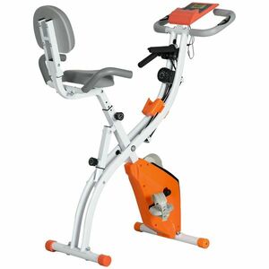 HOMCOM Bicicletă Pliabilă cu Rezistență pe 8 Niveluri și Benzi pentru Brațe, Portocalie | Aosom Romania imagine