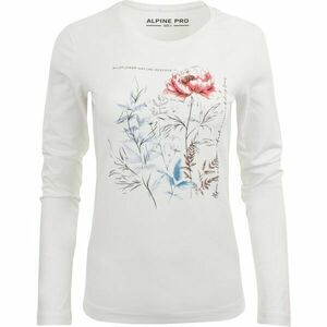 ALPINE PRO SFERA Tricou cu mânecă lungă pentru femei, alb, mărime imagine