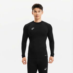 Bluză termică Fotbal Keepcomfort 100 Negru Adulți imagine