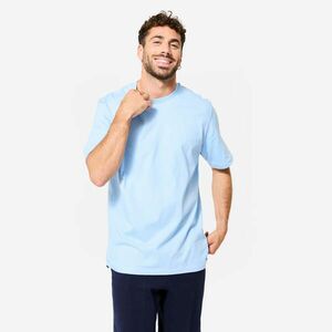 Tricou fitness guler rotund Albastru Bărbați imagine