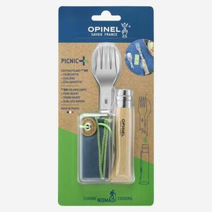 Set Picnic Plus Opinel cu cuțit N°8, furculiță, cuțit, husă prosop imagine