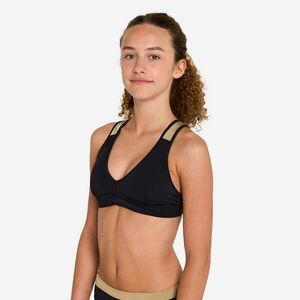 Sutien de baie surf formă triunghiulară 900 Lily Negru și auriu Fete imagine