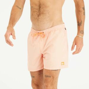 Șort de baie scurt 15' Quiksilver Volley deluxe Dungi Pepene galben Bărbați imagine