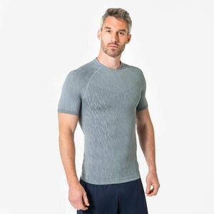 Tricou termic Fotbal Keepdry 500 Gri Adulți imagine