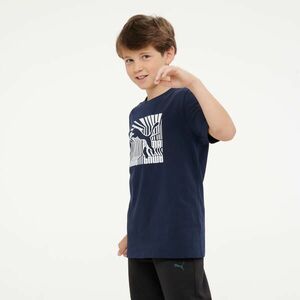 Tricou bumbac Educație fizică cu imprimeu Puma Bleumarin Copii imagine