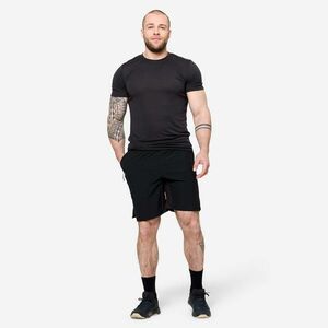 Tricou cross-training respirant slim Negru Bărbați imagine