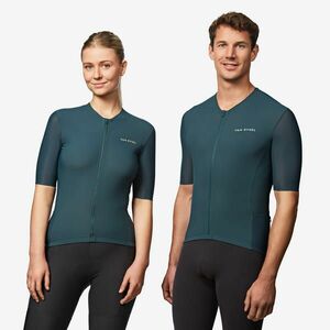 Tricou ciclism șosea vară EDR ULTRA Verde Bărbați imagine
