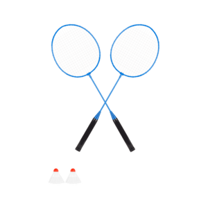 Set Badminton Rebel RBA-4100, 2 rachete, 2 fluturasi (Albastru) imagine