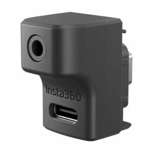 Adaptor microfon pentru Insta360 Ace Pro 2/Ace Pro/Ace, USB-C, Jack 3.5mm (Negru) imagine