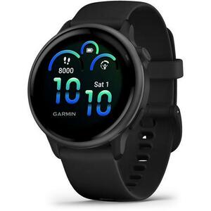Ceas activity outdoor tracker Garmin vivoactive 6, GPS, 42mm, ecran AMOLED 1.2inch, curea silicon, Bluetooth, Wi-Fi, ANT+, Negru imagine