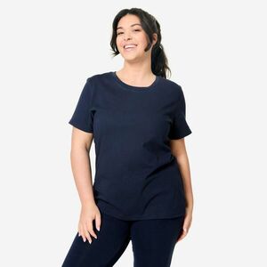 Tricou bumbac guler rotund Albastru Damă imagine
