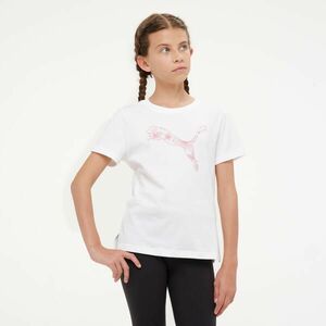 Tricou bumbac Educație fizică ADIDAS Alb Fete imagine