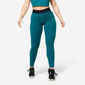 Colanți de fitness cu talie elastică Verde Damă imagine