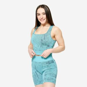 Maiou crop top fitness Camo Bej Damă imagine