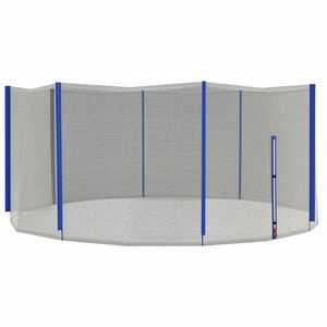 SPORTNOW Plasă Înlocuire Trambulină Rotundă 366cm, 8 Stâlpi Verticali, Tarc Rezervă Rezistent, Negru-Albastru | Aosom Romania imagine