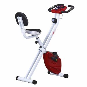 HOMCOM Bicicletă Pliabilă Soozier, 5 Pozitii Reglabile, 8 Nivele Rezistență Magnetică, 43x97x109 cm, Roşu | Aosom Romania imagine
