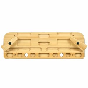 SPORTNOW Poutre de escaladă mare placă de agățat antrenament cu 19 caneluri cu șuruburi de montaj 57 x 18 cm natural | Aosom Romania imagine
