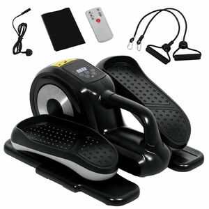 SPORTNOW Elliptic de birou bicicleta eliptica electrica cu telecomanda ecran LCD 12 viteze reglabile 45 x 38 x 25 cm negru | Aosom Romania imagine