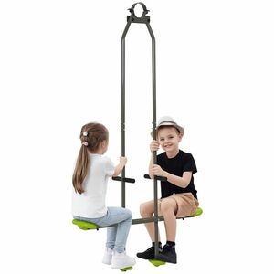 Outsunny Balansoar accesoriu față în față pentru copii din oțel și plastic pentru balansoar, 3-6 ani 97, 5 x 23 x 170 cm verde | Aosom Romania imagine