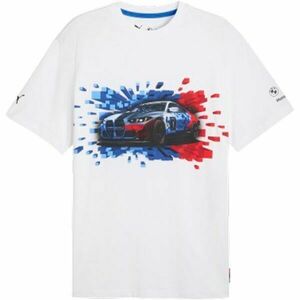 Puma BMW M MOTORSPORT GRAPHIC TEE MONO Tricou de bărbați, alb, mărime imagine