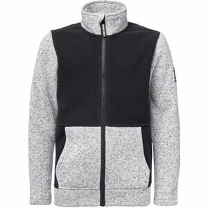 Lewro BILGE Hanorac fleece copii cu aspect de pulover, gri, mărime 140-146 imagine