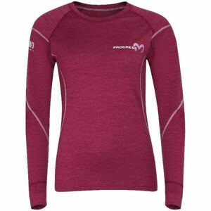 PROGRESS MERINO LS Tricou funcțional femei, vișiniu, mărime imagine