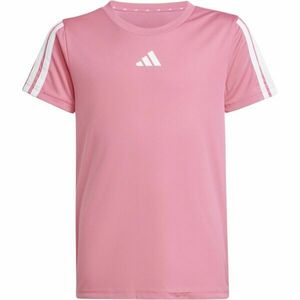 adidas TRAINING ESSENTIALS 3 STRIPES TEE Tricou copii, roz, mărime imagine