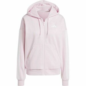 adidas ESSENTIALS FLEECE 3-STRIPES FULL-ZIP HOODIE Hanorac pentru bărbați, roz, mărime imagine