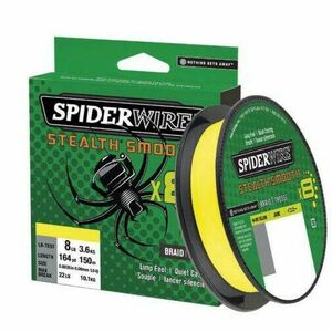 Fir textil Berkley Spiderwire Stealth Smooth 8x, galben, 150m (Diametru fir: 0.19 mm) imagine