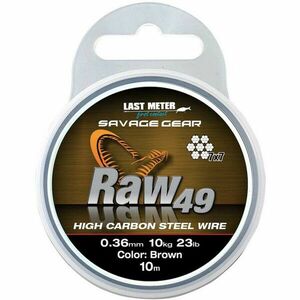 Fir struna Savage Gear RAW 49, maro, 10m (Diametru fir: 0.45 mm) imagine
