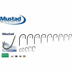 Carlig Negru Mat Revers 10buc/plic Mustad (Marime Carlige: Nr. 4) imagine