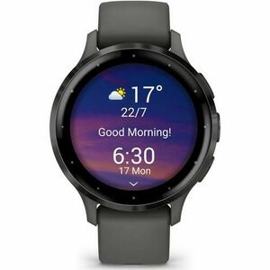 Ceas activity outdoor tracker Garmin Venu 3S, GPS, Wi-Fi, curea silicon, Black Sesame/Slate imagine