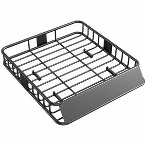 HOMCOM Portbagaj de 90, 7 kg cu Deflectoare din Oțel Negru 110, 5x99, 5x18, 5 cm | Aosom Romania imagine