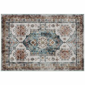 HOMCOM Covor Vintage Antiderapant și Lavabil cu Fir Scurt 230x160cm Multicolor | Aosom Romania imagine